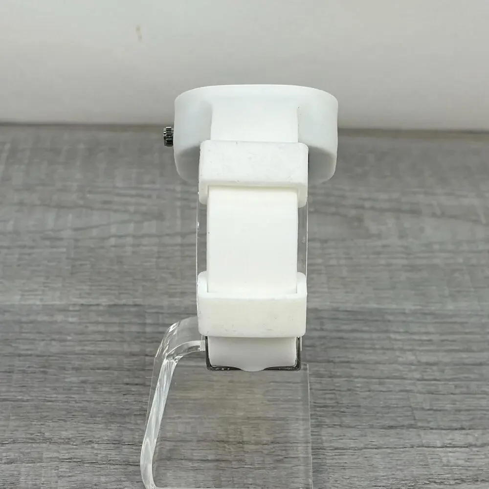 Rainbow Paw Print Heart Silicone Watch - White